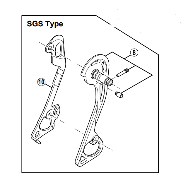 Shimano Spares RD-M781 outer plate assembly SGS-type