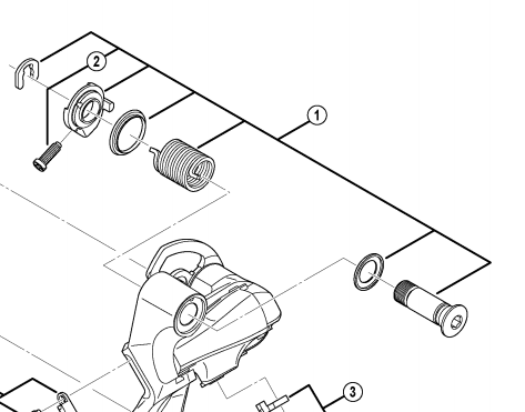 Shimano Spares RD-2400 B-axle assembly