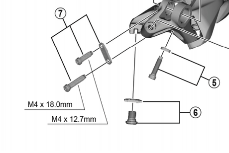 Shimano Spares RD-R9100 cable fixing bolt and plate