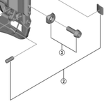 Shimano Spares FD-R9150 support bolt and plate