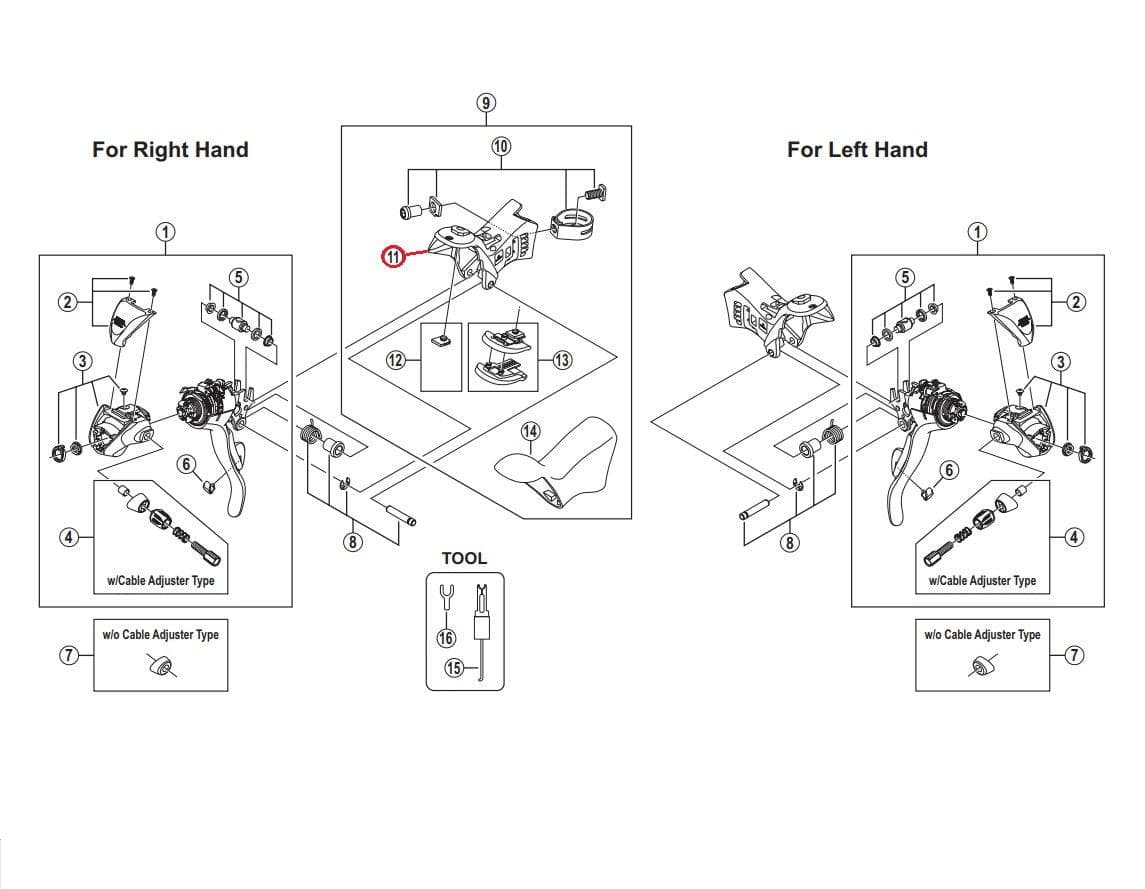 Shimano Sora ST-3500 Left Hand Bracket - Y6VX89010