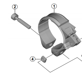 Shimano Spares SC-MT800 stay A; 31.8 mm