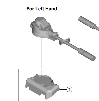 Shimano Spares SW-R9150 adapter A; round type; left hand