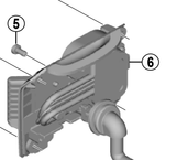 Shimano Spares BM-E8010 upper case assembly 250 mm