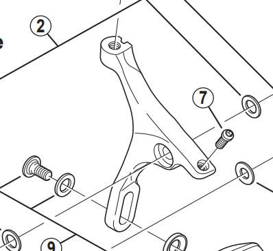 Shimano Spares BR-4600 EC screw; M4 x 10.2 mm