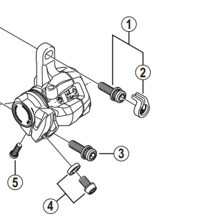 Shimano Spares BR-R515 cable fixing bolt and plate