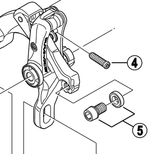 Shimano Spares BR-9010 cable fixing bolt and plate; M6 x 8.5 mm