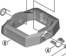 Shimano Spares PD-T421 Cage and reflector; left hand