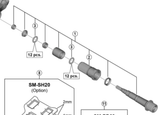 Shimano Spares PD-R8000 pedal axle assembly; left hand