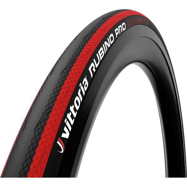 Vittoria Rubino Pro IV 700x25c Fold Black Red G2.0 Clincher Tyre