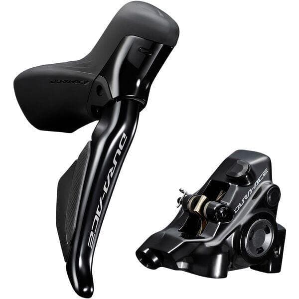 Shimano Dura-Ace ST-R9270 hydraulic disc; Di2 E-tube STI set; flat mount calliper; right front