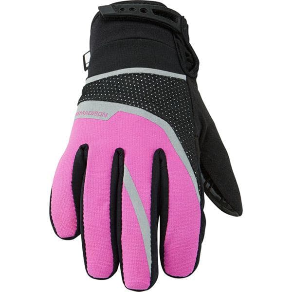 Madison Protec youth waterproof gloves; knockout pink large