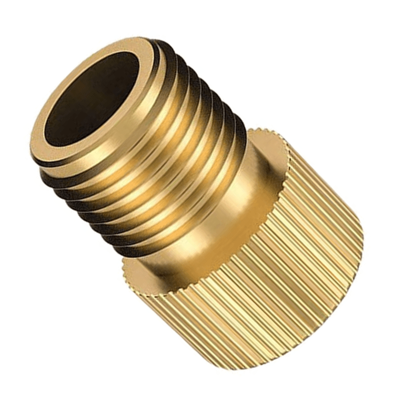 Vandorm Presta to Schrader Brass Adaptor With Rubber Seal