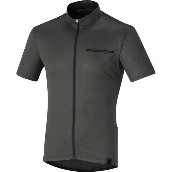 Shimano Clothing Men's Transit Pavement Jersey; Black Denim; Size L