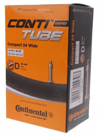 Continental Compact 24 Wide 24" x 2.0 - 2.4" 40mm Dunlop Valve Inner Tube - 0181331