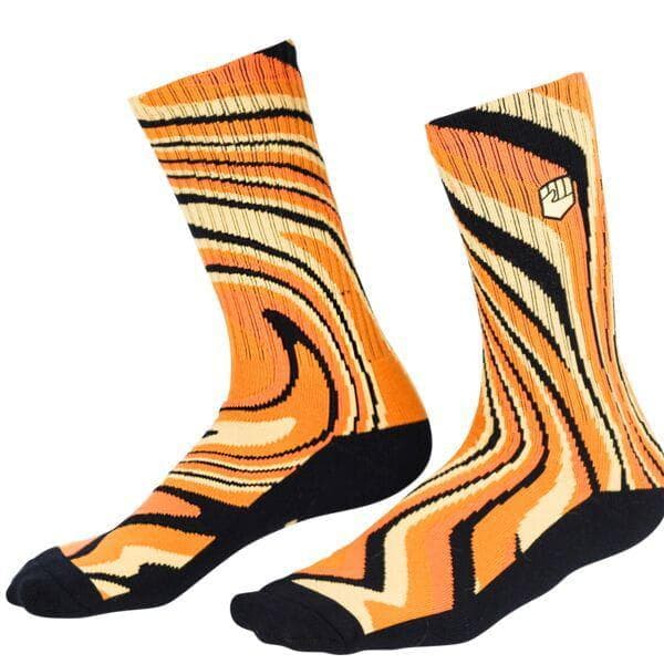 Fist Handwear Chapter 18 Collection - 70's Swirl Crew Socks - LG / XL