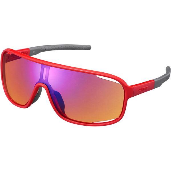 Shimano Technium Glasses, Spice Red, Orange Blue Mirror Lens