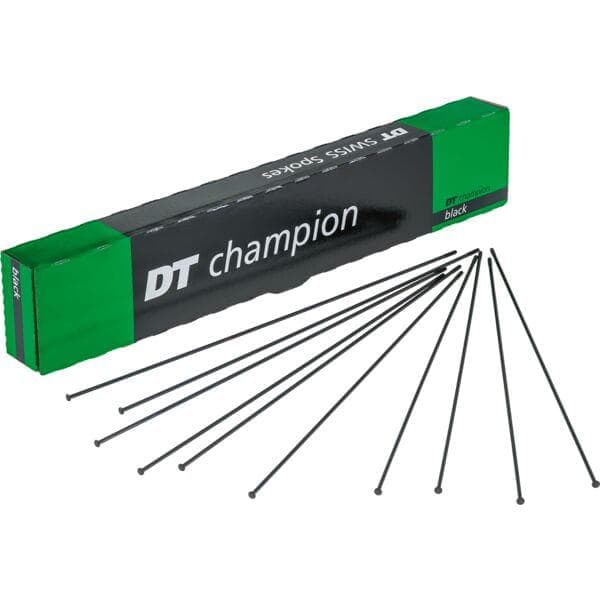 DT Swiss Champion Straight Pull black spokes 14g = 2mm box 20; 306 mm