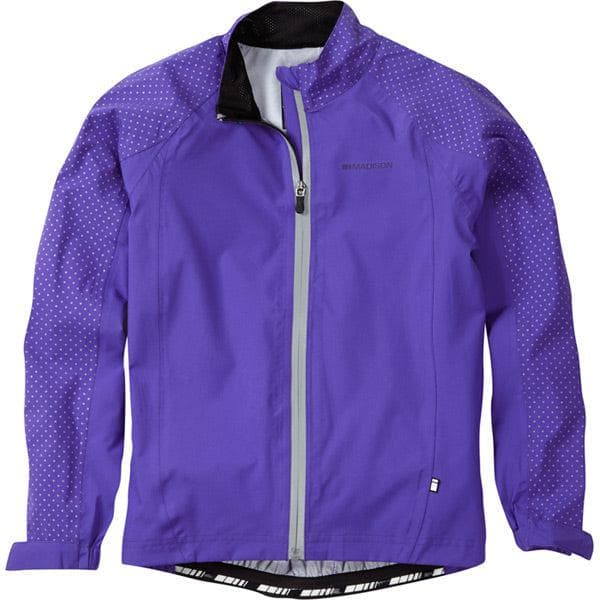 Madison Sportive Hi-Viz youth waterproof jacket; purple reign age 11 - 12