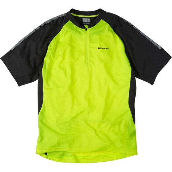 Madison Stellar men's short sleeved jersey; hi-viz yellow medium