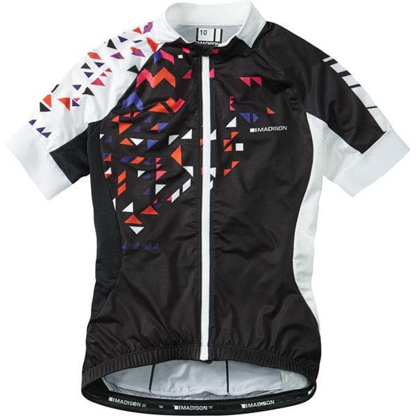 Madison Sportive women's short sleeve jersey; black / white size 14