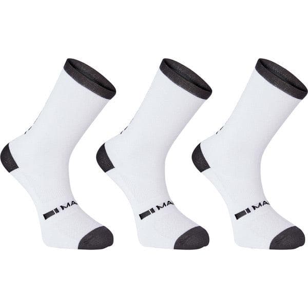 Madison Freewheel coolmax long sock triple pack - white - medium 40-42