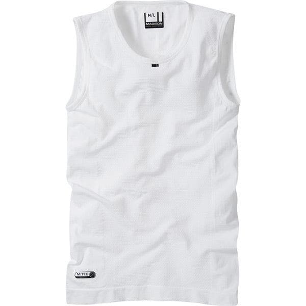 Madison Isoler mesh men's sleeveless baselayer; white X-small / small