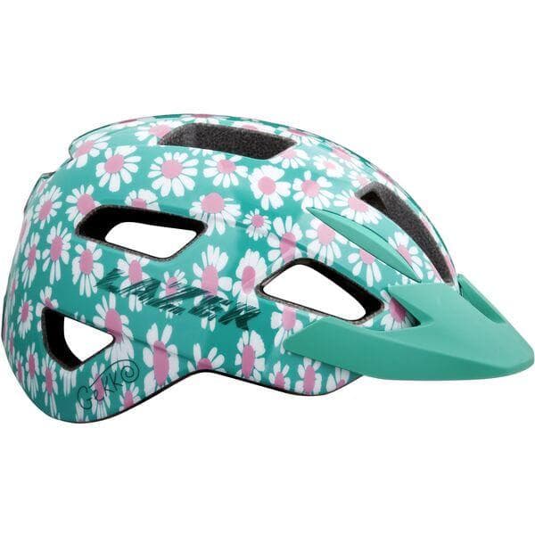 Lazer Gekko Helmet; Green Flowers; Uni-Size  Youth