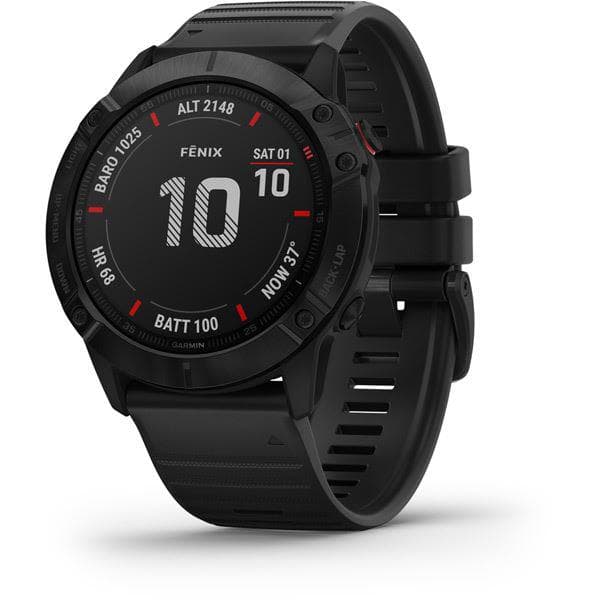 Garmin Fenix 6X Pro GPS Watch - Black with Black Band