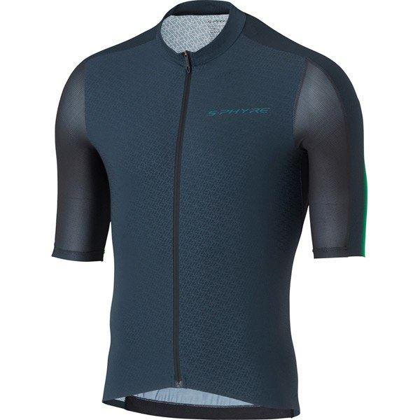 Shimano Clothing Men's; S-PHYRE FLASH Short Sleeve Jersey; Black/Green; Size M