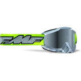 FMF Goggles POWERBOMB Goggle Rocket Silver Lime Mirror Silver Lens