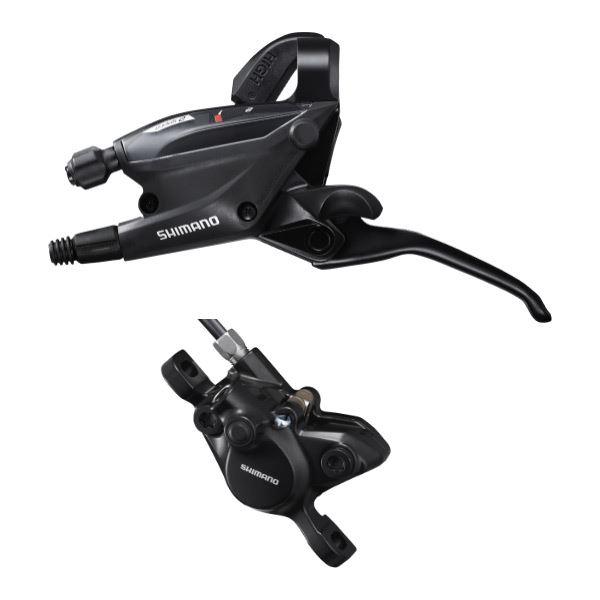 Shimano ST-EF505 hydraulic 2-speed STI bled with BR-MT200 calliper; left rear