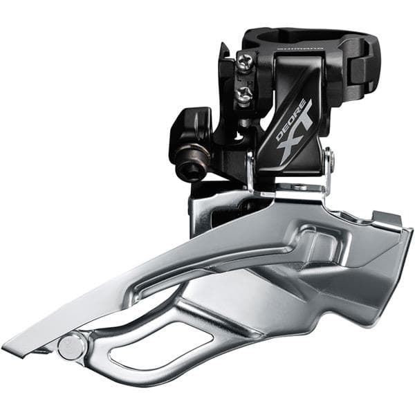 Shimano Deore XT FD-T8000-H XT triple front derailleur; 10-speed; conventional swing; 63-66 deg