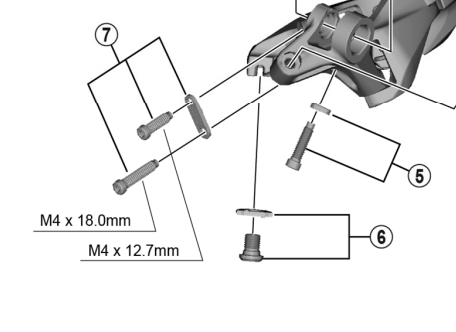 Shimano Spares RD-R9100 B-tension adjusting screw and plate