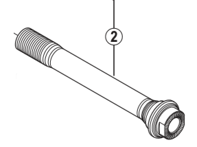 Shimano Spares FH-M640 hub axle; 12 mm