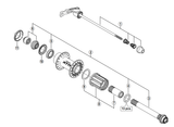 Shimano Spares FH-M970 complete hub axle