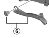 Shimano Spares FD-M9025 chain catcher and fixing bolt; M4 x 5 mm