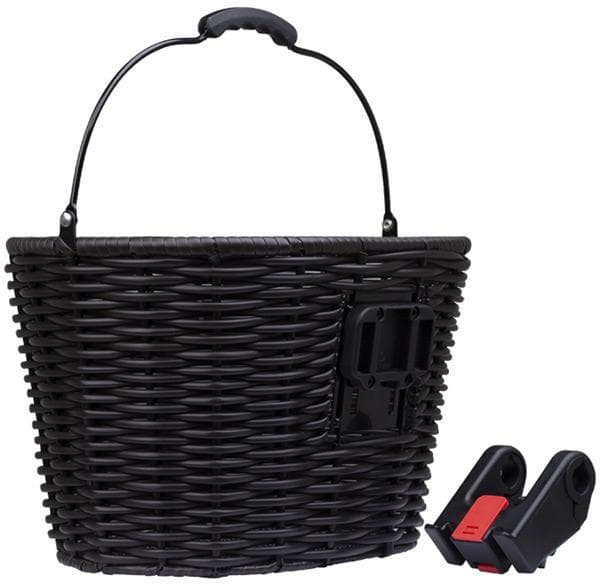 M Part Stockbridge woven plastic basket with handle and QR plate