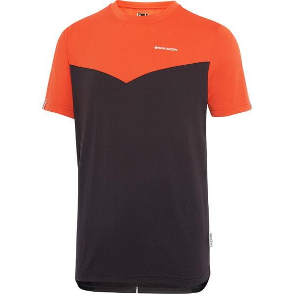 Madison Stellar men's short sleeve jersey; chilli red / phantom medium