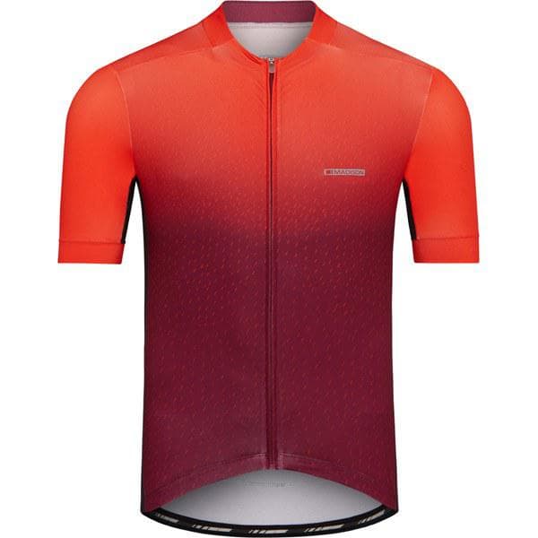 Madison Sportive men's short sleeve jersey; classy burgundy / chilli red small