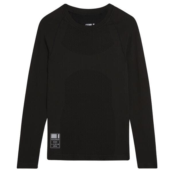 Madison Isoler mesh men's long sleeve baselayer - black - x-large / - xx-large