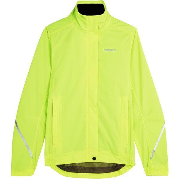 Madison Protec women's 2-Layer waterproof jacket; hi-viz yellow - size 20