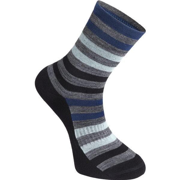 Madison Isoler Merino 3-season sock - grey / blue fade - large 43-45