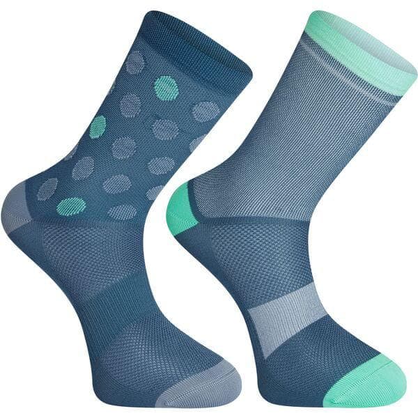 Madison Sportive Mid Sock Twin Pack - Shale Blue and Teal - Medium (40-42)