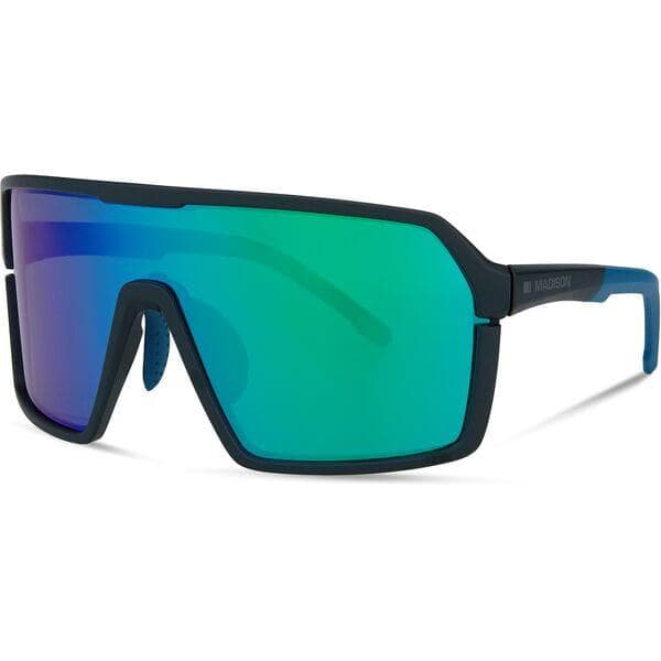 Madison Crypto Glasses - matt dark grey / green mirror