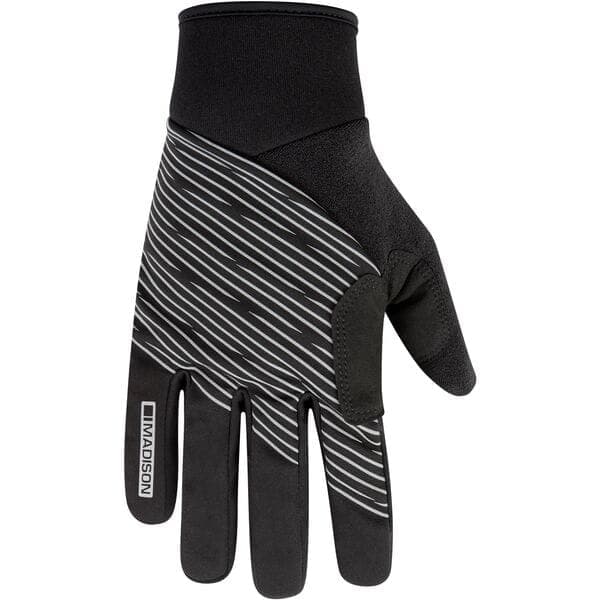 Madison Stellar Reflective Windproof Thermal gloves; black - large