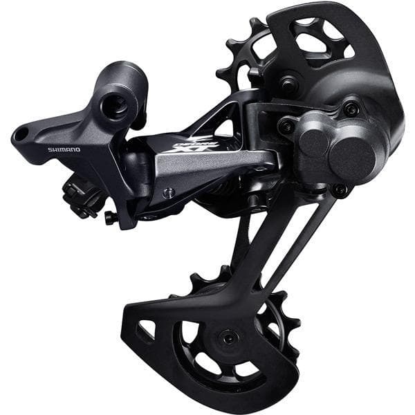 Shimano Deore XT RD-M8120 XT 12-speed rear derailleur; Shadow+ SGS double