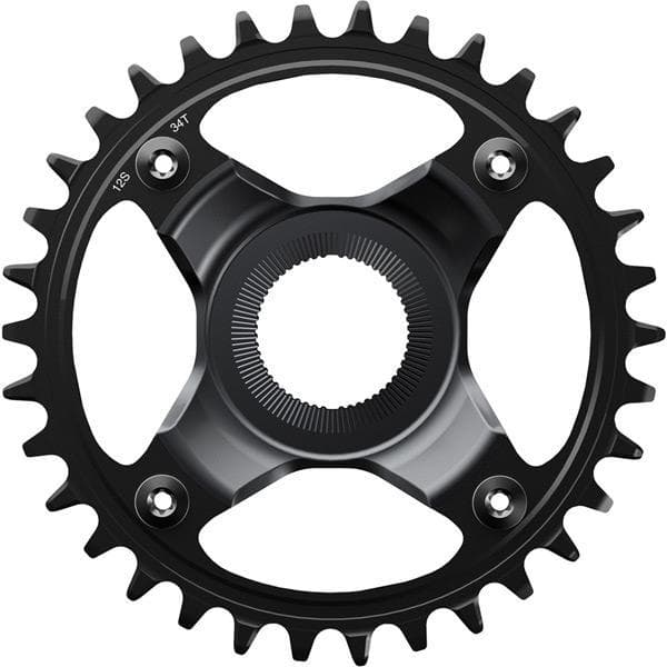 Shimano STEPS SM-CRE80-12-B chainring; 38T for chainline 53 mm; without chainguard; black