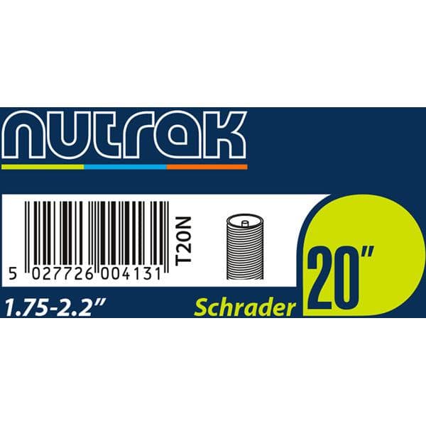 Nutrak 20 x 1.75 - 2.125 inch Schrader inner tube