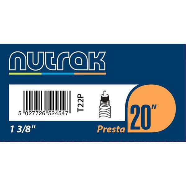 Nutrak 20 x 1 3/8 inch Presta inner tube